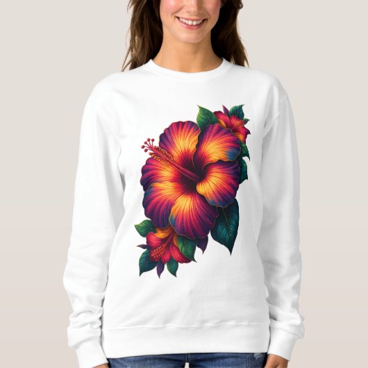 Bloem kunst sweatshirt voor vrouwen (Voorkant)