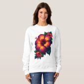 Bloem kunst sweatshirt voor vrouwen (Voorkant volledig)