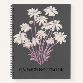 Bloem Kunst Tekening Gepersonaliseerd Spiraal Note Notitieboek