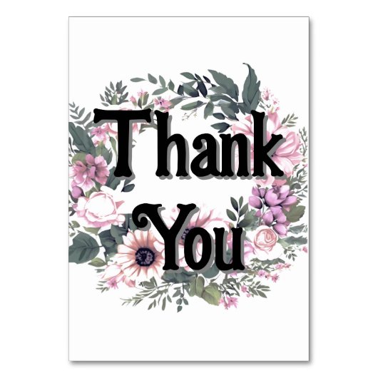 Bloem Label Dankjewel Krans Classy Coquette Kaart (Voorkant)