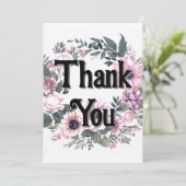 Bloem Label Dankjewel Krans Classy Coquette Kaart (Staand voorkant)