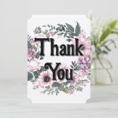 Bloem Label Dankjewel Krans Classy Coquette Kaart (Staand voorkant)