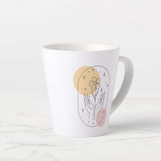 Bloem Latte Mok (Rechterhoek)