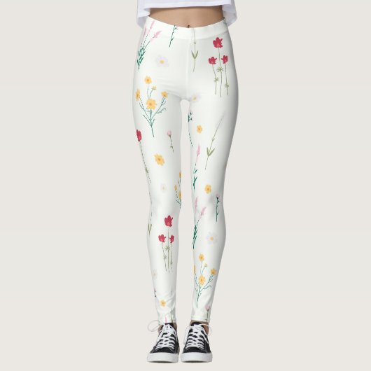 Bloem Lente Bloeiende Bloemen Leggings (Voorkant)