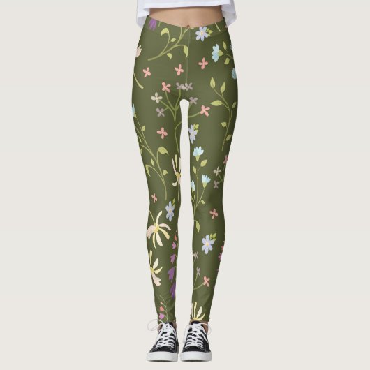 Bloem Lente Bloeiende Bloemen Leggings (Voorkant)
