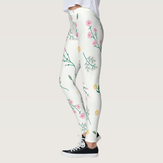 Bloem Lente Bloeiende Bloemen Leggings (Links)
