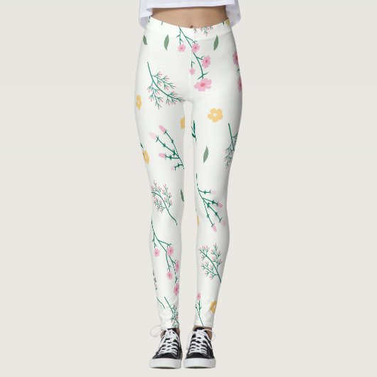 Bloem Lente Bloeiende Bloemen Leggings (Voorkant)
