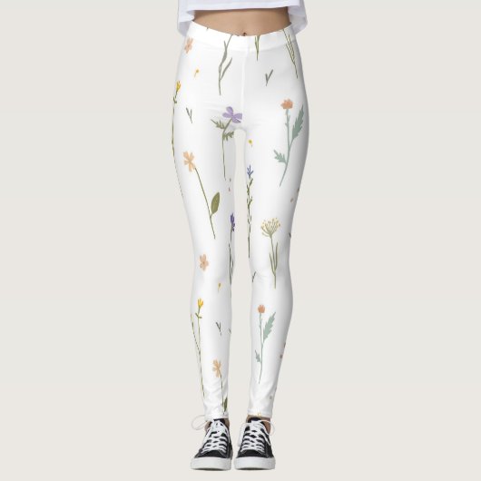 Bloem Lente Bloeiende Bloemen Leggings (Voorkant)