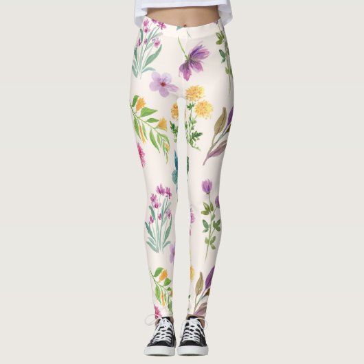 Bloem Lente Bloeiende Bloemen Leggings (Voorkant)