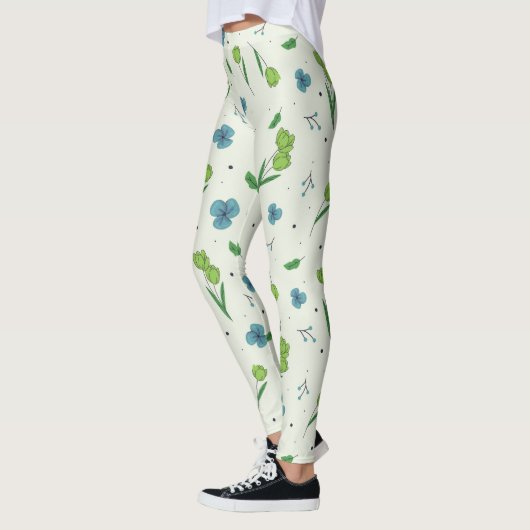 Bloem Lente Bloeiende Bloemen Leggings (Links)