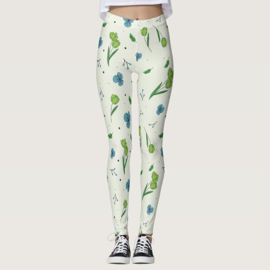 Bloem Lente Bloeiende Bloemen Leggings (Voorkant)