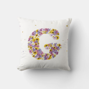 Bloem letter g kussen