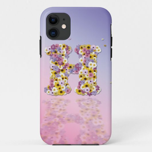 Bloem letter H Case-Mate iPhone Case (Achterkant)