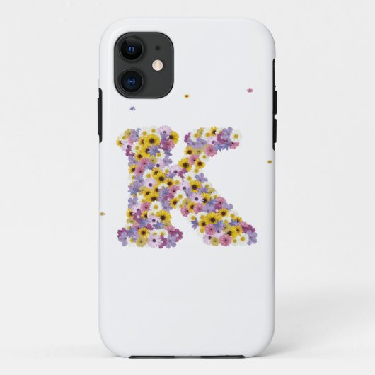 Bloem letter K Case-Mate iPhone Case (Achterkant)