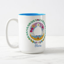 Bloem Letters Initiaal "O" met gepersonaliseerde n