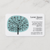 Bloem - Licht Blauw Groen Visitekaartje (Achterkant)