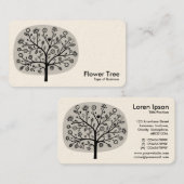 Bloem - Licht grijs (crème) Visitekaartje (Voorkant / Achterkant)