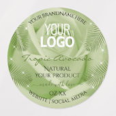Bloem Licht Rood Bruin Groen Product Labels Logo (Design 1)