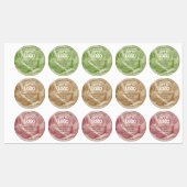Bloem Licht Rood Bruin Groen Product Labels Logo (Vel)