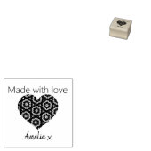  Bloem Liefde Hart - Gemaakt met Liefde Rubberstempel (Gestempeld)