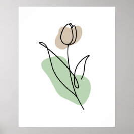 Bloem Lijn Kunst Poster