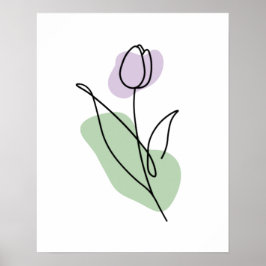 Bloem Lijn Kunst Poster