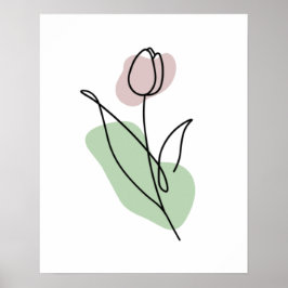 Bloem Lijn Kunst Poster