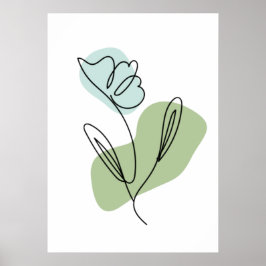 Bloem Lijn Kunst Poster