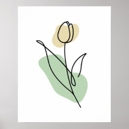Bloem Lijn Kunst Poster