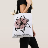 Bloem lijnkunst (PERSONALISEER) Tote Bag (Dichtbij)