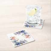 Bloem Lijst: Gepersonaliseerde bruiloft Onderzette Kartonnen Onderzetters (Insitu)