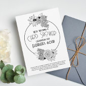 Bloem Lijst Kaart Shower 60th Birthday Invitation