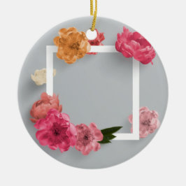 Bloem Lijst Keramisch Ornament