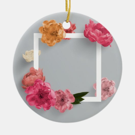 Bloem Lijst Keramisch Ornament (Voorkant)