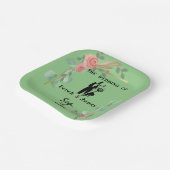 Bloem lijst papieren bordje (Gebogen)