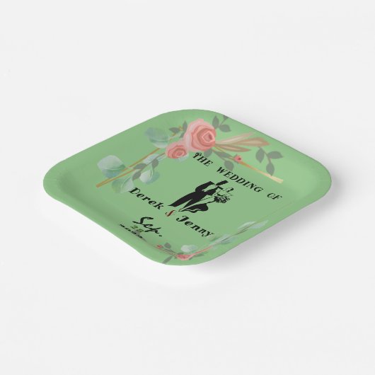 Bloem lijst papieren bordje (Gebogen)