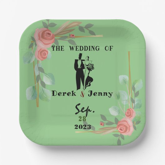 Bloem lijst papieren bordje (Voorkant)