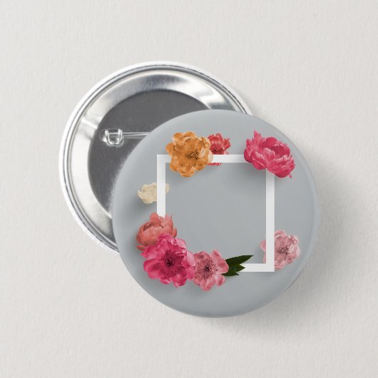 Bloem Lijst Ronde Button 5,7 Cm (Voorkant /achterkant)