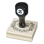 Bloem lijst script handgemaakt rubberstempel (Stempel)