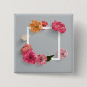 Bloem Lijst Vierkante Button 5,1 Cm (Voorkant)