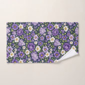 bloem lila bad handdoek (Handdoek)