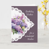 Bloem Lila Boeket Moeder Moeder Moeder Verjaardag  Kaart (Gele Bloem)