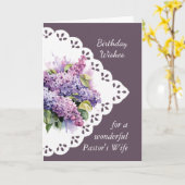 Bloem Lila Boeket Pastor's Vrouw Verjaardag Kaart (Gele Bloem)
