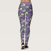 bloem lila leggings (Achterkant)