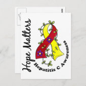 Bloem Lint 4 Hoop speelt hepatitis C Briefkaart (Voorkant / Achterkant)