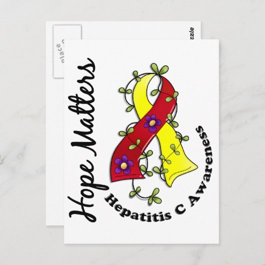 Bloem Lint 4 Hoop speelt hepatitis C Briefkaart (Voorkant / Achterkant)