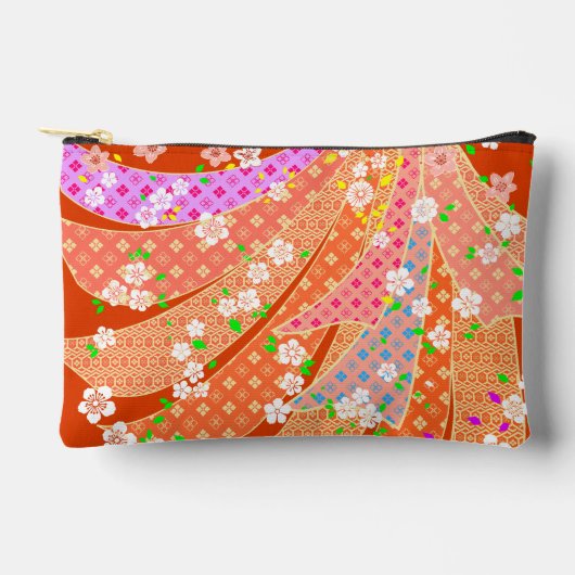 Bloem lint kimono patroon etui (Voorkant)
