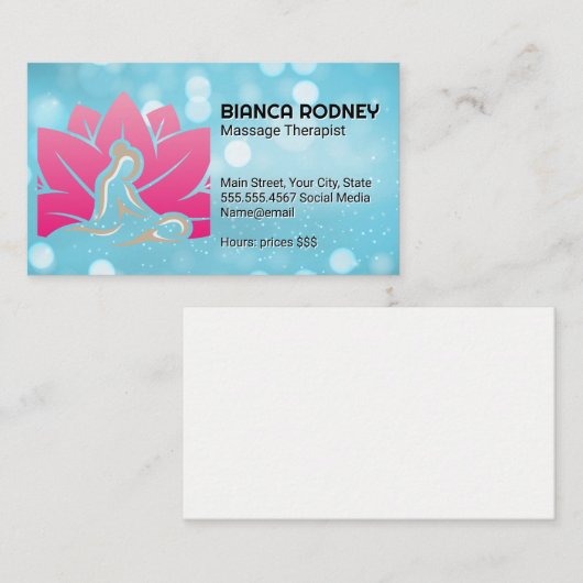 Bloem Logo Massage Visitekaartje (Voorkant / Achterkant)