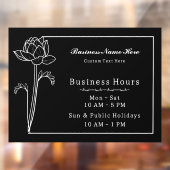 Bloem Lotus Eenvoudig Elégant Bedrijfs Openingstij Raamsticker (Vel 2)