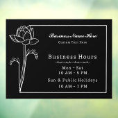Bloem Lotus Eenvoudig Elégant Bedrijfs Openingstij Raamsticker (Vel 3)